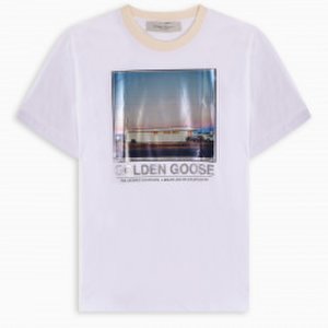 Golden Goose White Landscape print t-shirt