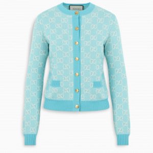 Gucci Light blue and ivory cardigan