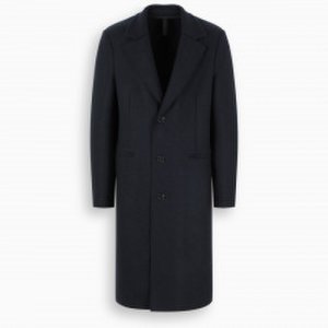 Harris Wharf London Blue single-breasted coat