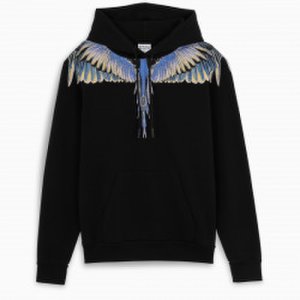 Marcelo Burlon Black multicolour Wings hoodie