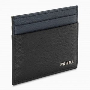 Prada Black/blue credit card holder