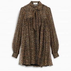 Saint Laurent Leopard-print dress