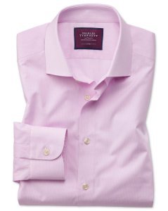 Charles Tyrwhitt - Cotton fine stripe luxury shirt - pink