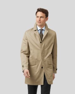Charles Tyrwhitt - Cotton italian raincoat - stone