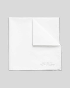 Charles Tyrwhitt - Cotton pocket square - white