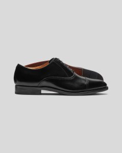 Charles Tyrwhitt - Leather goodyear welted oxford toe cap shoe - black