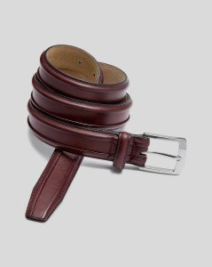 Charles Tyrwhitt - Leather smart belt - oxblood