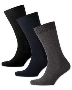 Charles Tyrwhitt - Multi cotton rich 3 pack socks