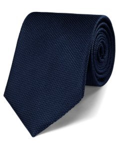 Navy Silk Plain Classic Tie