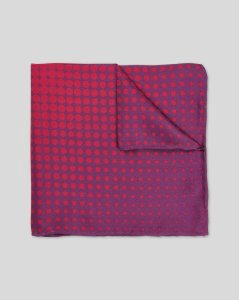 Silk Gradient Spot Print Pocket Square - Purple Multi