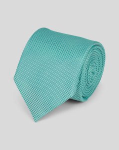 Silk Textured Stain Resistant Classic Tie - Light Green