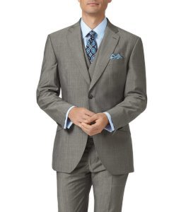 Viscose Grey Slim Fit Italian Wool Luxury Suit Jacket