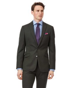 Charles Tyrwhitt - Wool green extra slim fit merino business suit jacket