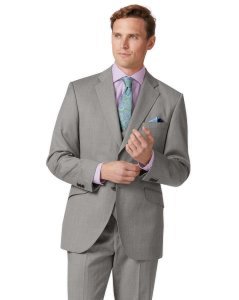 Charles Tyrwhitt - Wool silver classic fit italian suit jacket