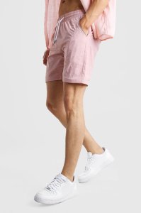 Mens Pink Nylon Pocket Shorts, Pink
