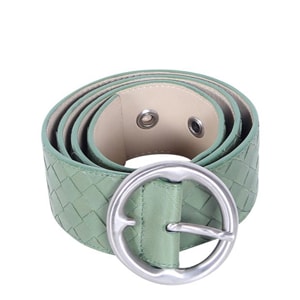 Bottega Veneta Green Intrecciato Leather Belt 80 CM