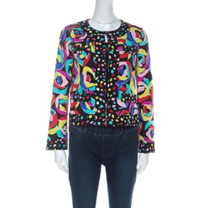 Boutique Moschino Multicolour Abstract Print Boxy Jacket S