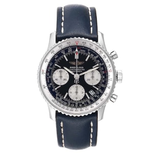 Breitling Black Stainless Steel Navitimer Chronograph A23322 Men's Wristwatch 43 MM