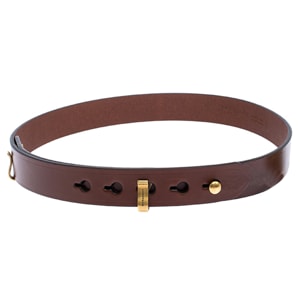 Burberry Brown Leather Ashmore Belt 80CM