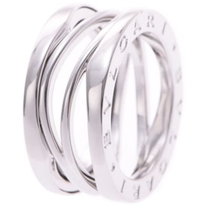 Bvlgari B.Zero Design Legend 18K White Gold 3-Band Ring Size 49