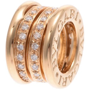 Bvlgari B.Zero1 3-Band Diamond 18k Yellow Gold Small Round Ring Charm Pendant