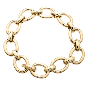 Cartier 18k Yellow Gold Oval Link Chunky Bracelet