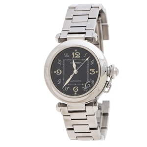 Cartier Black Stainless Steel Pasha de Cartier 2324 Women's Wristwatch 35 mm