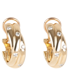 Cartier Constellation 18K Yellow Gold Diamond Earrings