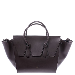 Celine Burgundy Leather Small Tie Tote