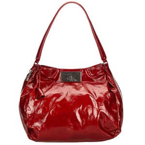 Celine Red Patent Leather Shoulder Bag