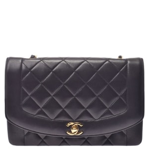 Chanel Black Matrasse Leather Flap Bag