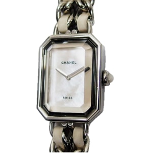 Chanel MOP Stainless Steel and Rubber H1639 Women's Wristwatch 19.5MM X 15MM