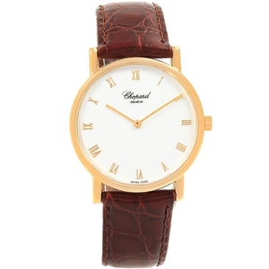 Chopard White 18K Yellow Gold Classique Mechanical 16/3154 Men's Wristwatch 34MM