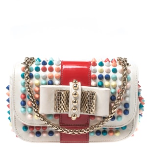 Christian Louboutin Multicolor Leather Mini Spiked Sweet Charity Crossbody Bag