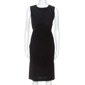 Diane Von Furstenberg Black Crepe Sleeveless Asabi Dress S