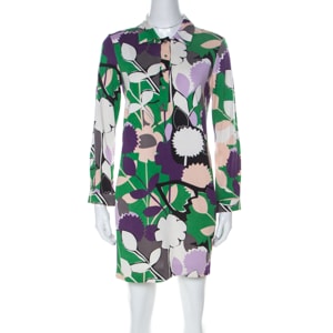 Diane von Furstenberg Multicolor Printed Silk Jersey Nicole Tunic M