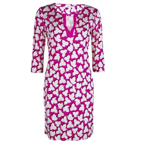 Diane Von Furstenberg Pink Printed Jersey Reina Dress M