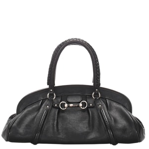 Dior Black Leather Detective Top Handle Bag