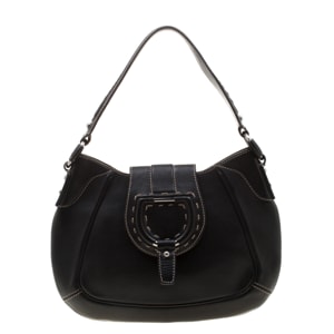 Dolce and Gabbana Black Leather Shoulder Bag