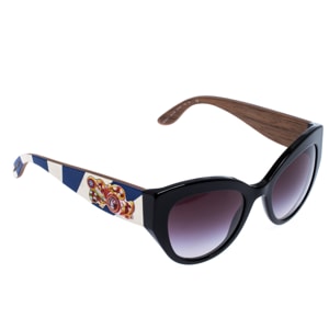 Dolce & Gabbana Black/Black Gradient DG4278 Sicilian Carreto Cateye Sunglasses