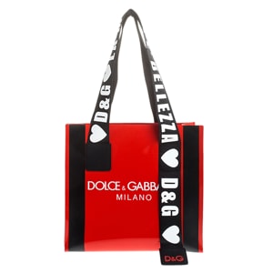 Dolce And Gabbana - Dolce & gabbana red pvc street shopper tote