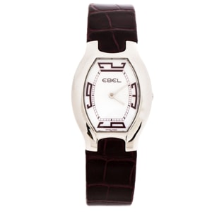 Ebel Mother of Pearl Stainless Steel Leather Beluga E9656G31 Women's Wristwatch 28 mm