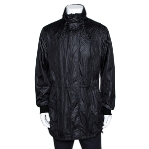 Emporio Armani Black Perforated Emile Line Jacket XL