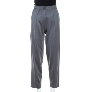 Emporio Armani Grey Stretch Tailored Trousers S