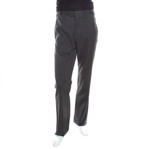 Giorgio Armani Grey Wool Tailored Trousers S