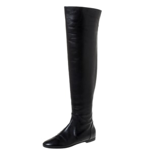 Giuseppe Zanotti Black Leather Over The Knee Boots Size 36