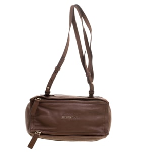 Givenchy Brown Leather Pandora Messenger Bag