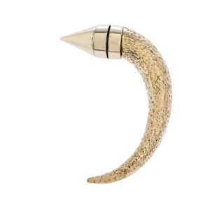 Givenchy Magnetic Horn Textured Gold Tone Single Stud Earring