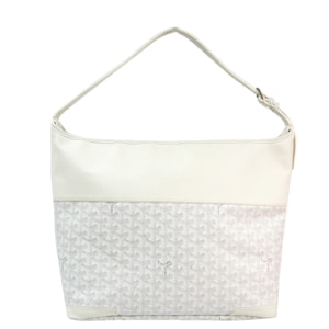 Goyard White Chevron Coated Canvas/Leather Grenadines Shoulder Bag