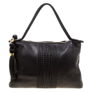 Gucci Black Leather Medium Handmade Shoulder Bag